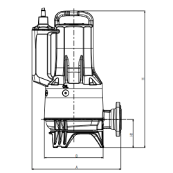 Pompe eaux usées DAB FEKA FXC MA – 50 m³/h – fonte, flotteur auto