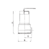 Pompe submersible manuelle NOVA 180 MNA eaux claires 5 m³/h