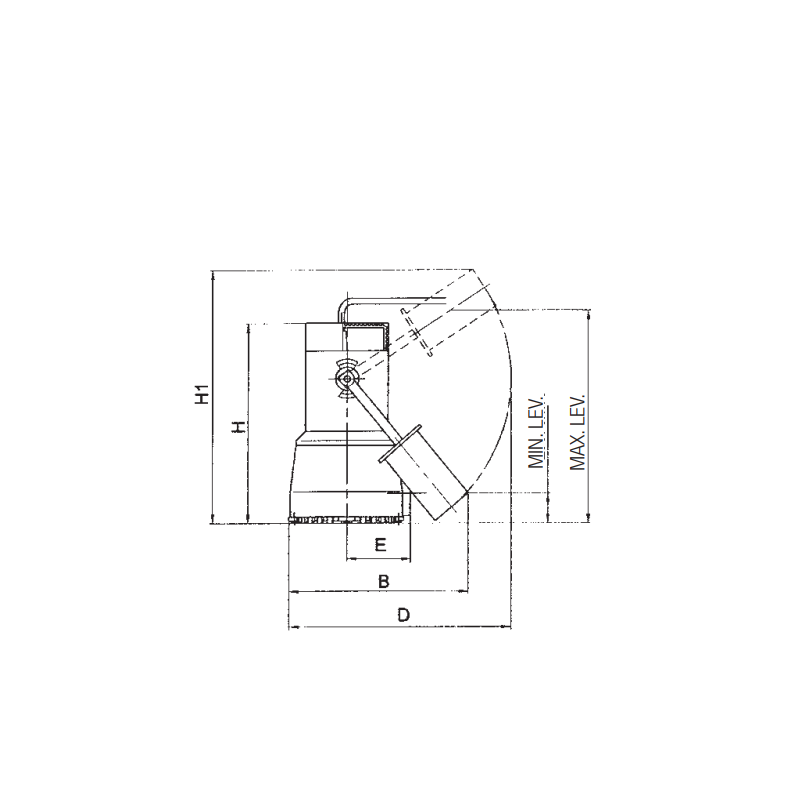 Pompe submersible manuelle NOVA 180 MNA eaux claires 5 m³/h