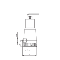 Pompe submersible manuelle NOVA 600 MNA 15 m³/h