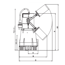 Pompe submersible manuelle NOVA 600 MNA 15 m³/h