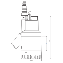 Pompe submersible manuelle NOVA UP 300 MNA 9 m³/h