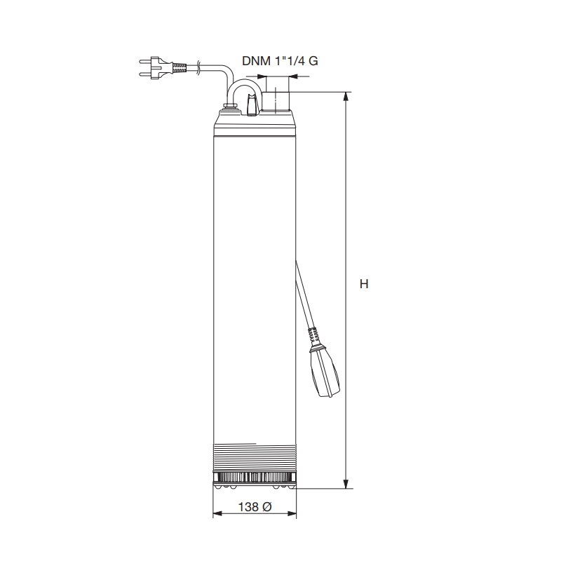 DAB PULSAR 40/50 MA – Pompe de forage 4,8 m³/h, HMT 56 m