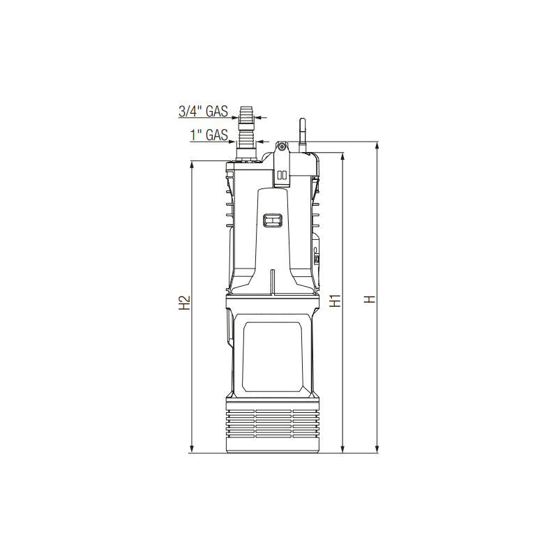 Pompe immergée automatique DAB DIVERTRON 650 – eau propre, récupération, 4,8 m³/h
