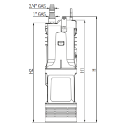 Pompe immergée automatique DAB DIVERTRON 900 – relevage eau claire, 4,8 m³/h